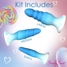 Load image into Gallery viewer, 3 Piece Silicone Butt Plug Set - Blue-7