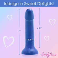 Load image into Gallery viewer, Metallic Silicone 7 Inch Dildo - Blue-3