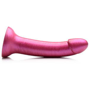 Metallic Silicone 7 Inch Dildo - Pink-9