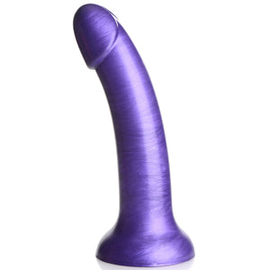 Metallic Silicone 7 Inch Dildo - Purple-8