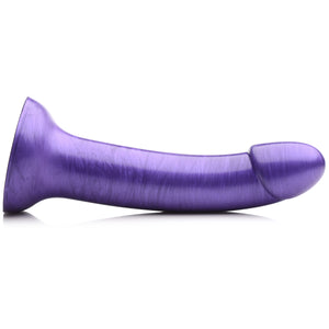 Metallic Silicone 7 Inch Dildo - Purple-9