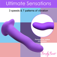 Load image into Gallery viewer, 21X Vibrating Wavy Silicone Dildo-6