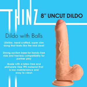 8 Inch uncut Dildo with Balls-1