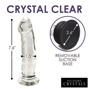 Glass Dildo with Silicone Base - 7.6 Inch-3