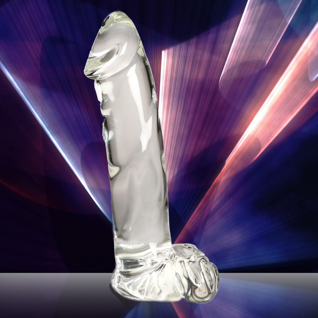 Glass Dildo with Balls-0