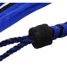 Load image into Gallery viewer, Black and Blue Suede Flogger