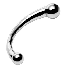 Load image into Gallery viewer, The Chrome Crescent Dual Ended Dildo
