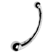 Load image into Gallery viewer, The Chrome Crescent Dual Ended Dildo