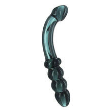 Load image into Gallery viewer, Hamsa Glass Dildo - Smoky Jade