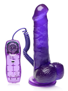 7.5 Inch Suction Cup Vibrating Dildo - Purple