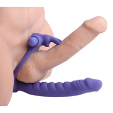 Load image into Gallery viewer, Double Delight Dual Penetration Vibrating Rabbit Cock Ring
