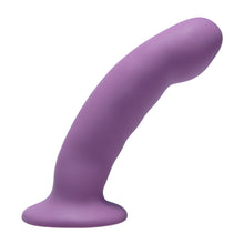 Load image into Gallery viewer, Curved Purple Silicone Strap On Harness Dildo