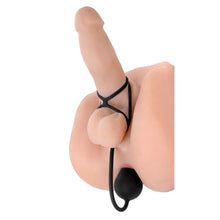 Load image into Gallery viewer, Triple Threat Silicone Tri Cock Ring and Anal Plug