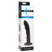 Load image into Gallery viewer, Ripples Silicone Strap On Harness Dildo- Black