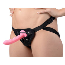 Load image into Gallery viewer, Ripples Silicone Strap On Harness Dildo- Pink