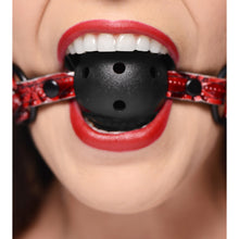 Load image into Gallery viewer, Crimson Tied Breathable Ball Gag