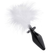 Load image into Gallery viewer, Fluffer Bunny Tail Glass Anal Plug