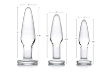 Load image into Gallery viewer, Dosha 3 Piece Glass Anal Plug Kit