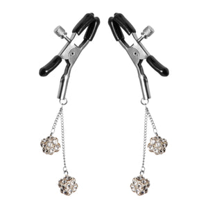 Ornament Adjustable Nipple Clamps with Jewel Accents