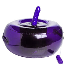Load image into Gallery viewer, Sit-and-Ride Inflatable Seat with Vibrating Dildo - Purple