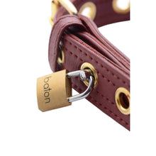 Load image into Gallery viewer, Strict Leather Luxury Burgundy Locking Collar