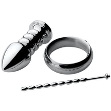 Load image into Gallery viewer, Zeus Deluxe Series Voltaic For Him Stainless Steel Male E-stim Kit