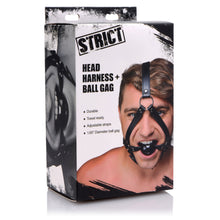 Load image into Gallery viewer, Head Harness with inch Ball Gag