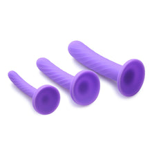 Load image into Gallery viewer, Tri-Play 3 Piece Silicone Dildo Set