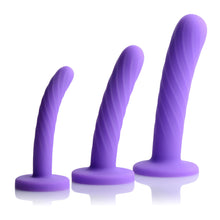 Load image into Gallery viewer, Tri-Play 3 Piece Silicone Dildo Set