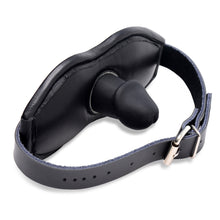 Load image into Gallery viewer, Leather Padded Silicone Penis Mouth Gag