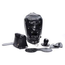 Load image into Gallery viewer, Muzzled Universal BDSM Hood with Removable Muzzle