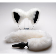 Load image into Gallery viewer, White Fox Tail Anal Plug and Ears Set