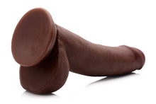 Load image into Gallery viewer, 8 Inch Ultra Real Dual Layer Suction Cup Dildo- Dark Skin Tone