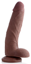 Load image into Gallery viewer, 9 Inch Ultra Real Dual Layer Suction Cup Dildo- Dark Skin Tone