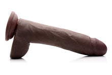 Load image into Gallery viewer, 10 Inch Ultra Real Dual Layer Suction Cup Dildo- Dark Skin Tone