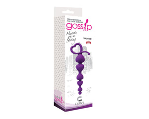 Gossip Hearts on a String Violet Anal Beads-2