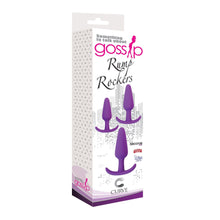 Load image into Gallery viewer, Rump Rockers 3 Piece Silicone Anal Plug Set - Purple