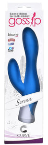 Serena 7 Speed Silicone Rabbit Vibe- Blue-2