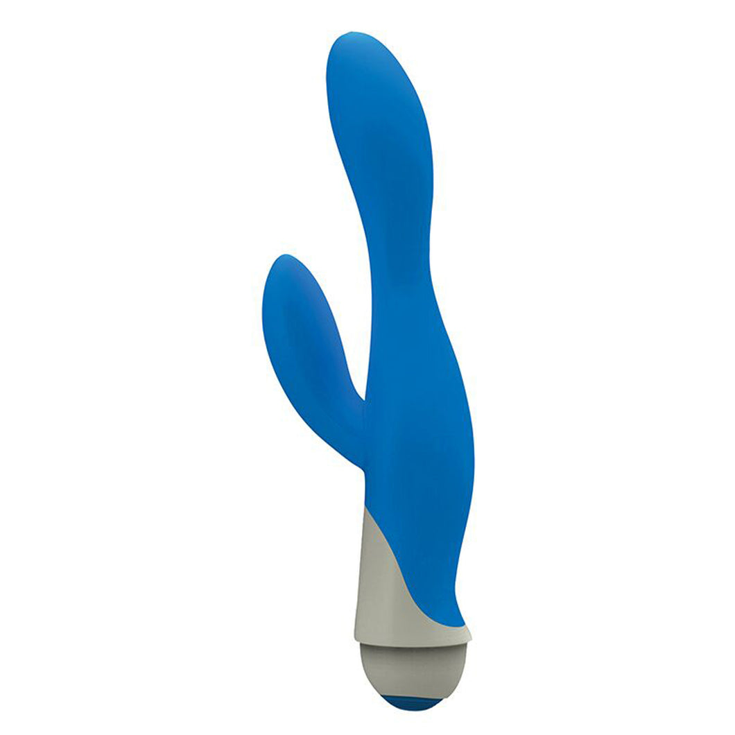 Serena 7 Speed Silicone Rabbit Vibe- Blue-0