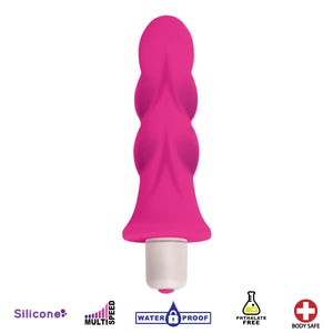 Charm 7 Function Petite Silicone Vibe- Pink-1