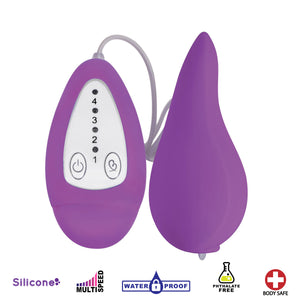 Groove Smooth Silicone Remote Vibe- Purple