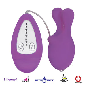 Bounce Silicone Bunny Bullet Vibe- Purple-1