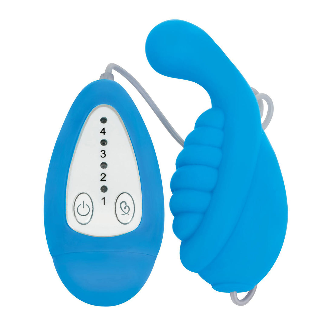 Whirl 4x Silicone Remote Vibe - Blue