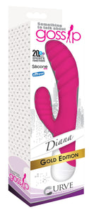 Diana 20x Rippled Silicone Rabbit Vibe- Pink-2