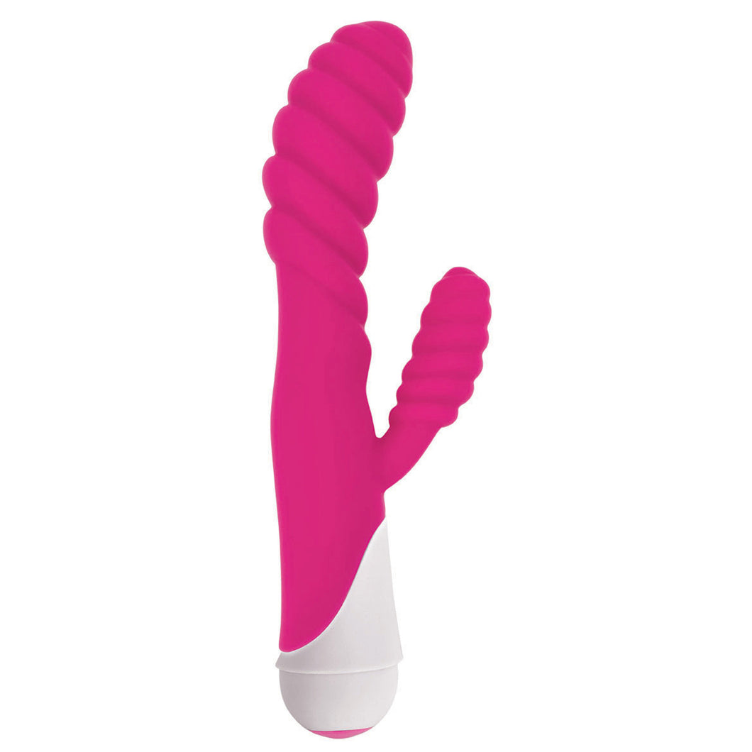 Diana 20x Rippled Silicone Rabbit Vibe- Pink-0