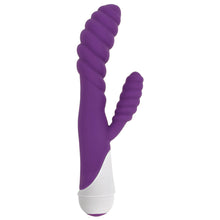 Load image into Gallery viewer, Diana 20x Rippled Silicone Rabbit Vibe- Purple-0