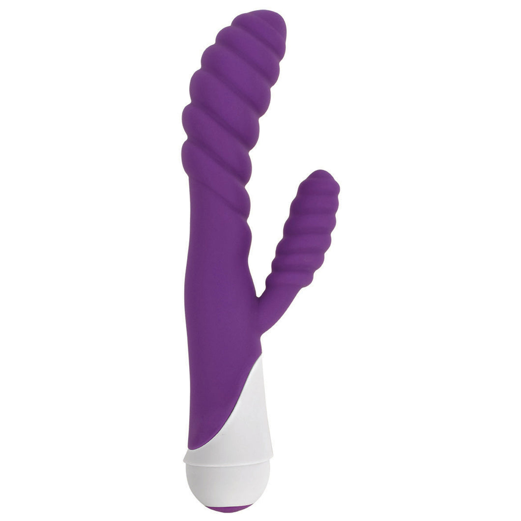 Diana 20x Rippled Silicone Rabbit Vibe- Purple-0