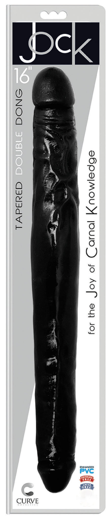 Load image into Gallery viewer, JOCK 16 Inch Tapered Double Dong Black