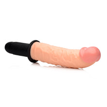 Load image into Gallery viewer, The Curved Dicktator 13 Mode Vibrating Giant Dildo Thruster - Flesh