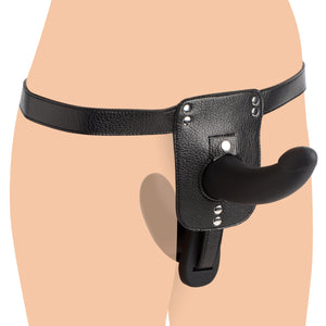 Double Take 10X Double Penetration Vibrating Strap-on Harness - Black